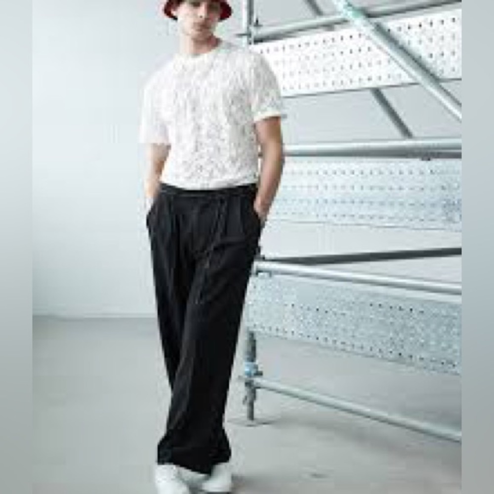 NWOT Axis LA black linen rayon pants